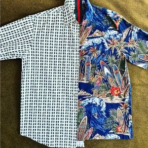 Upcycled vintage button down shirt